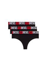 Women's 3-pack thongs with logo waist Black