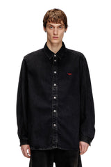 Men's Shirt in Tencel denim Black