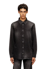 Men's Long-sleeve denim shirt Black