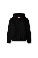 Men's Hoodie with embossed Oval D Black