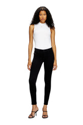 2017 SLANDY Woman: Super skinny Jeans regular waist Black/Dark grey