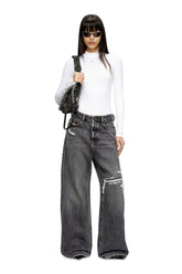 1996 D-Sire Woman: Relaxed Black/Dark grey Baggy Jeans