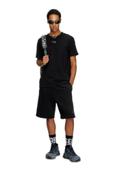 Men's Sweat shorts with silver Oval D Black