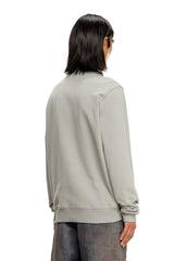 Men's Zip-up sweatshirt with metallic logo Grey