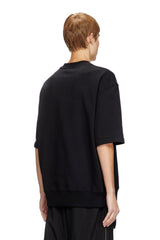 Men's Half-sleeve sweatshirt with metallic logo Black