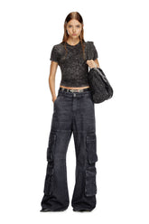 1996 D-Sire Women: Low waist Black 90's cargo Jeans