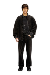 Men's Bomber jacket in clean-wash denim Black