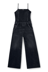 Women's Strappy jumpsuit in batavia-weave denim Black