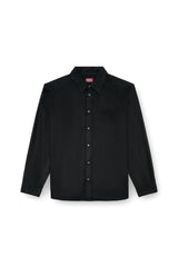 Men's Fluid shirt with logo embroidery Black
