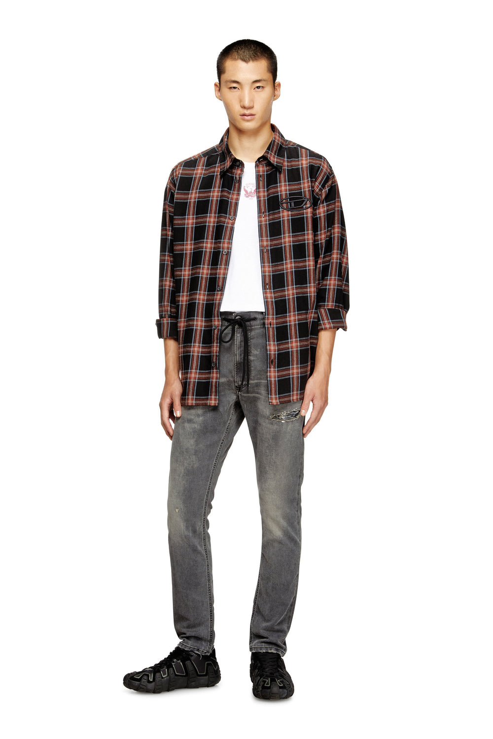 Men's Regular Jeans Black/Dark grey 2032 D-Krooley Joggjeans®