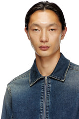 Men's Zipped shirt in Rehab denim Blue