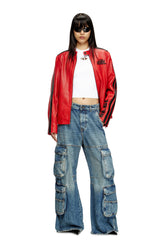 Women's Rib-knit viscose-blend top with Oval D White