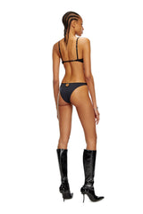 Women's V-front briefs with Oval D plaque Black