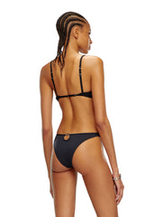 Women's V-front briefs with Oval D plaque Black