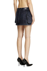Women's Mini skirt in batavia-weave denim Black
