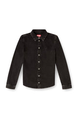 Women's Denim shirt with contrasting stitching Black