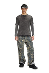 Men's Denim-look jersey T-shirt Black