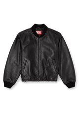 Women's Leather bomber jacket Black
