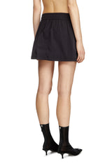 Women's Crinkled mini skirt with utility pockets Black