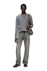 Men's Wool jumper with cut-out logo Grey