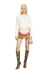 Women's Wool jumper with cut-out logo White