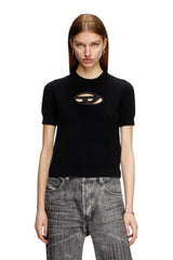 Women's Short-sleeve jumper in cashmere blend Black
