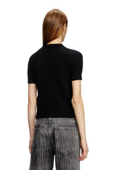 Women's Short-sleeve jumper in cashmere blend Black