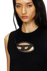 Women's Knit tank top in cashmere blend Black