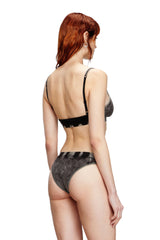 Women's Briefs in denim-effect jersey Black