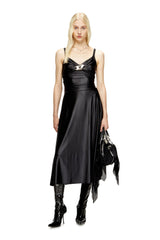 Women's Midi skirt in flared nylon Black
