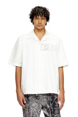 Men's Shirt with sword print White