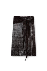 Women's Knitted skirt with hip tie Black