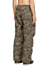 Men's Cargo pants in camo-print nylon Green