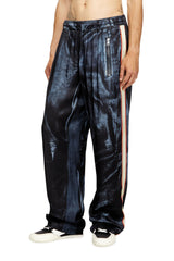 Men's Viscose trousers with biker print Multicolor