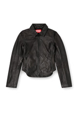 Women's Distressed leather jacket Black