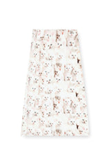Women's Midi skirt in viscose with all-over print White
