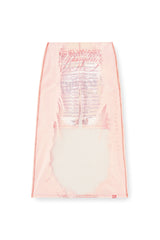 Women's Layered midi skirt with lyrics print Pink