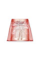 Women's Layered skirt with lyrics print Pink