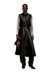 Women's Bomber vest with distressed effect Brown