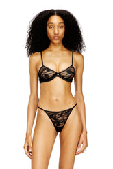 Women's Underwire bra in nylon lace Black