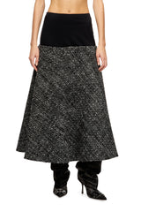 Women's Bouclé skirt with stretch waist Black