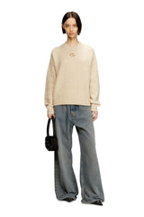 Women's Jumper in wool and alpaca blend Beige