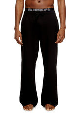 Men's Logo-waistband lounge pants in cotton terry Black