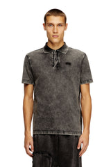 Men's Polo shirt in denim-effect jersey Grey