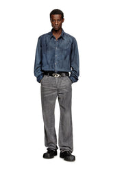 Men's Shirt in fluid Prince of Wales denim Blue