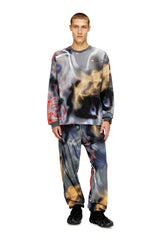 Men's Nylon pants with all-over print Multicolor