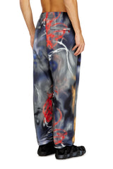 Men's Nylon pants with all-over print Multicolor
