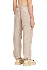 Men's Washed nylon pants with side bands Beige