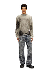 Men's Destroyed jumper with floating yarns Grey