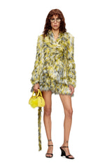 Women's Open-front cardigan in fluffy knit Multicolor